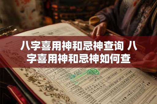 八字喜用神和忌神查询 八字喜用神和忌神如何查