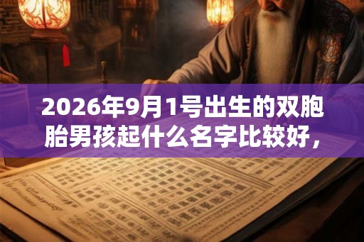 2026年9月1号出生的双胞胎男孩起什么名字比较好,五行属什么 2026年9月1号出生的双胞胎男孩起什么名字比较好,五行属什么