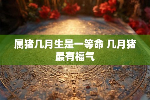 属猪几月生是一等命 几月猪最有福气 属猪几月生是一等命 几月猪最有福气