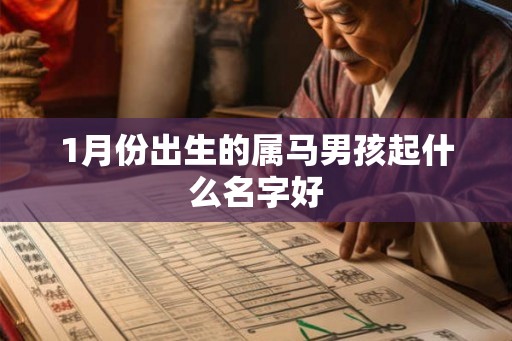 1月份出生的属马男孩起什么名字好