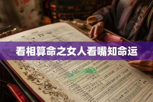 看相算命之女人看嘴知命运