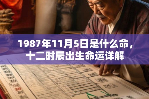 1987年11月5日是什么命，十二时辰出生命运详解