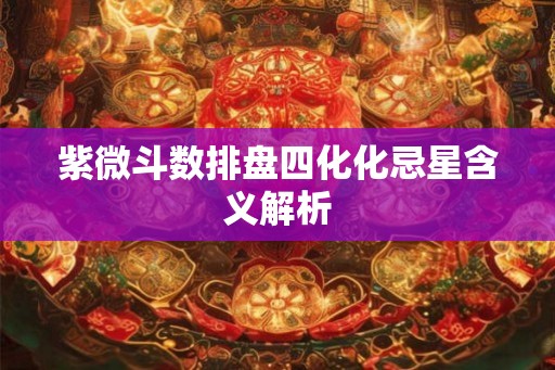 紫微斗数排盘四化化忌星含义解析