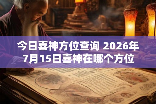 今日喜神方位查询 2026年7月15日喜神在哪个方位