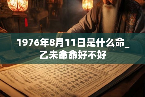 1976年8月11日是什么命_乙未命命好不好