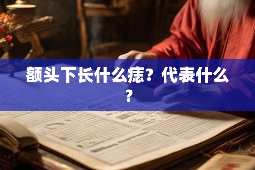 额头下长什么痣？代表什么？