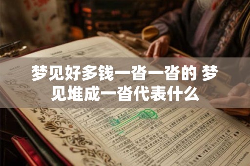 梦见好多钱一沓一沓的 梦见堆成一沓代表什么