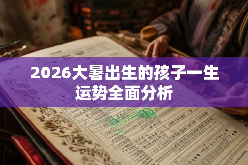 2026大暑出生的孩子一生运势全面分析 2026大暑出生的孩子一生运势全面分析