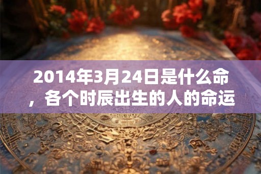 2014年3月24日是什么命，各个时辰出生的人的命运