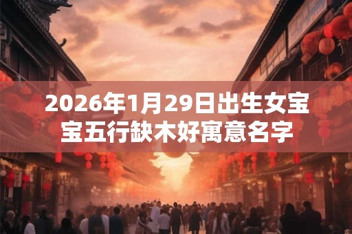 2026年1月29日出生女宝宝五行缺木好寓意名字 2026年1月29日出生女宝宝五行缺木好寓意名字