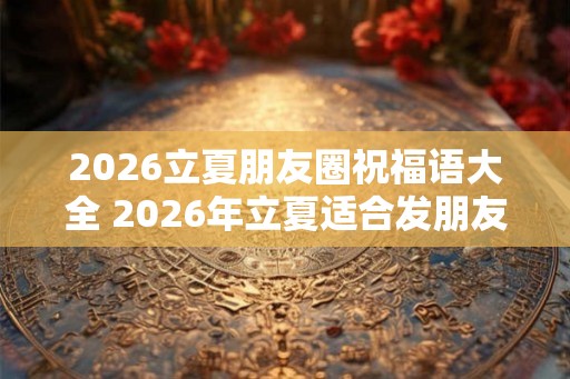 2026立夏朋友圈祝福语大全 2026年立夏适合发朋友圈的句子 2026立夏朋友圈祝福语大全 2026年立夏适合发朋友圈的句子