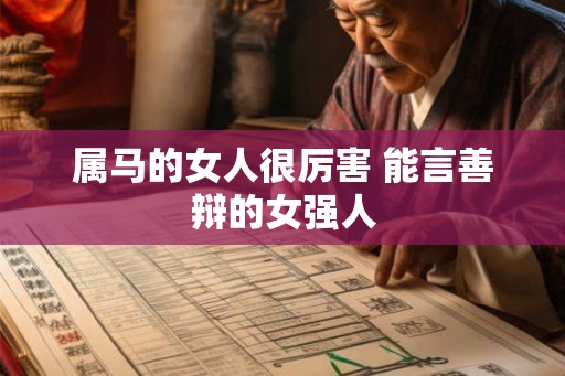 属马的女人很厉害 能言善辩的女强人 属马的女人很厉害 能言善辩的女强人