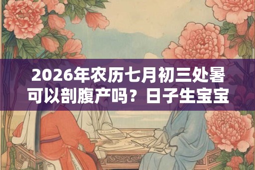 2026年农历七月初三处暑可以剖腹产吗？日子生宝宝好不好？