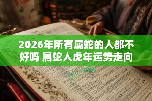 2026年所有属蛇的人都不好吗 属蛇人虎年运势走向