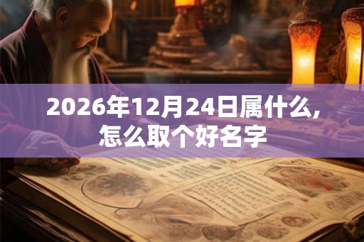 2026年12月24日属什么,怎么取个好名字