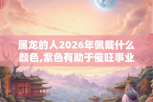 属龙的人2026年佩戴什么颜色,紫色有助于催旺事业运势