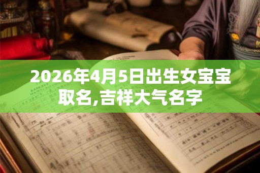 2026年4月5日出生女宝宝取名,吉祥大气名字