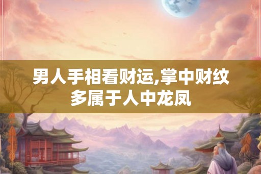 男人手相看财运,掌中财纹多属于人中龙凤