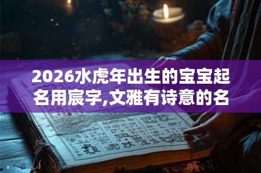 2026水虎年出生的宝宝起名用宸字,文雅有诗意的名字