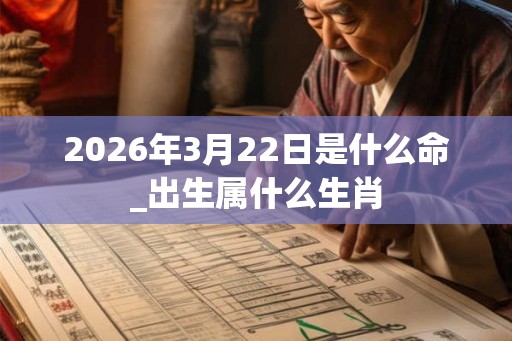 2026年3月22日是什么命_出生属什么生肖 2026年3月22日是什么命_出生属什么生肖