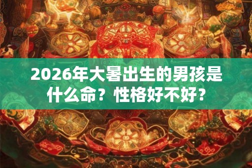 2026年大暑出生的男孩是什么命？性格好不好？
