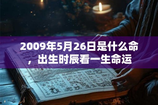 2009年5月26日是什么命，出生时辰看一生命运