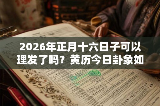 2026年正月十六日子可以理发了吗？黄历今日卦象如何？
