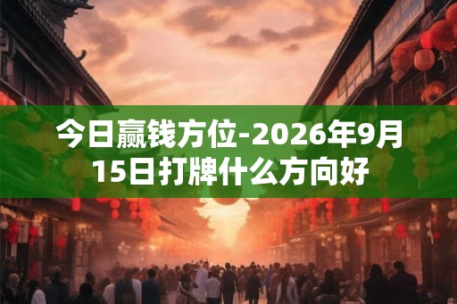 今日赢钱方位-2026年9月15日打牌什么方向好