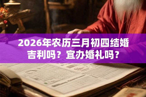 2026年农历三月初四结婚吉利吗？宜办婚礼吗？