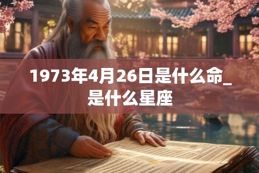 1973年4月26日是什么命_是什么星座 1973年4月26日是什么命_是什么星座