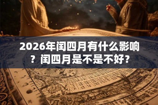 2026年闰四月有什么影响？闰四月是不是不好？