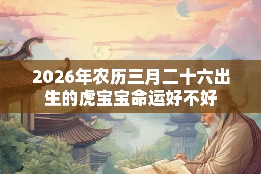 2026年农历三月二十六出生的虎宝宝命运好不好