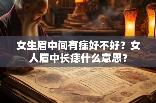 女生眉中间有痣好不好?女人眉中长痣什么意思? 女生眉中间有痣好不好?女人眉中长痣什么意思?