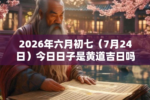 2026年六月初七(7月24日)今日日子是黄道吉日吗 2026年六月初七(7月24日)今日日子是黄道吉日吗