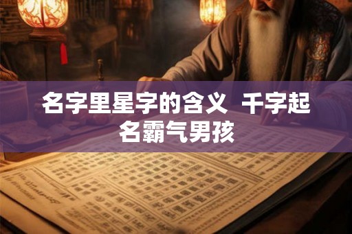 名字里星字的含义  千字起名霸气男孩