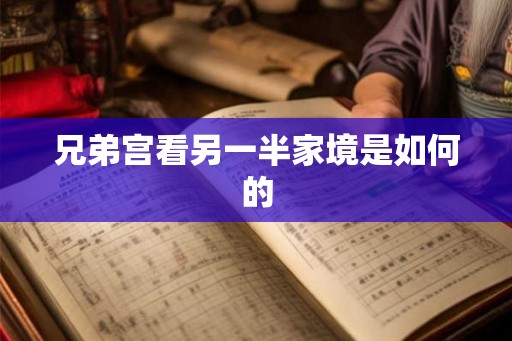 兄弟宫看另一半家境是如何的