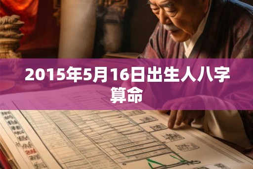 2015年5月16日出生人八字算命 2015年5月16日出生人八字算命