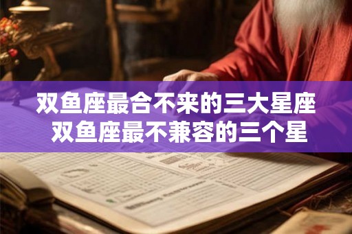双鱼座最合不来的三大星座 双鱼座最不兼容的三个星座