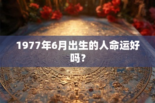 1977年6月出生的人命运好吗？