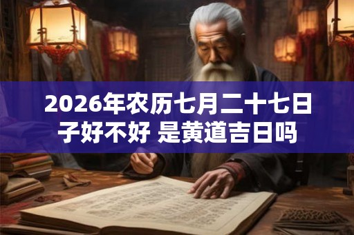 2026年农历七月二十七日子好不好 是黄道吉日吗
