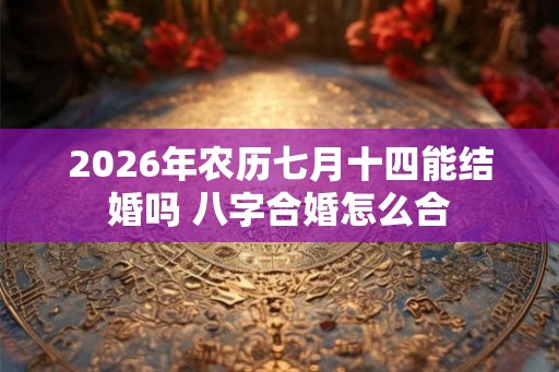 2026年农历七月十四能结婚吗 八字合婚怎么合