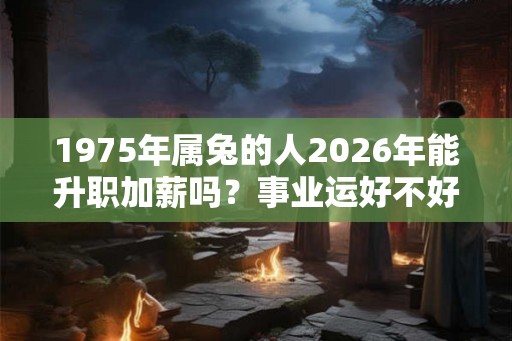 1975年属兔的人2026年能升职加薪吗？事业运好不好？