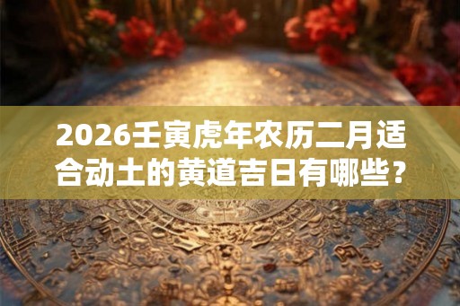 2026壬寅虎年农历二月适合动土的黄道吉日有哪些？