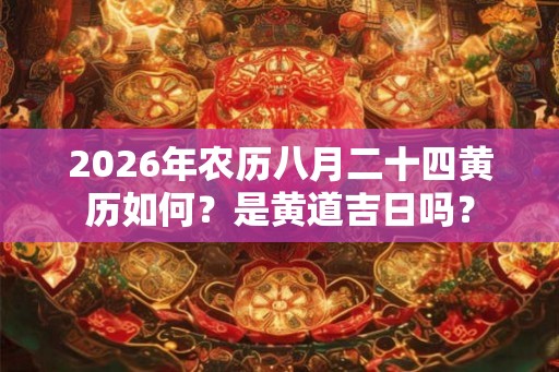 2026年农历八月二十四黄历如何？是黄道吉日吗？