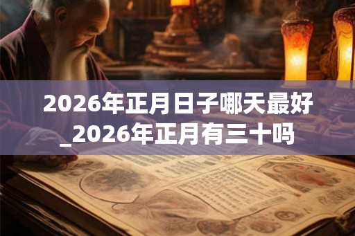 2026年正月日子哪天最好_2026年正月有三十吗