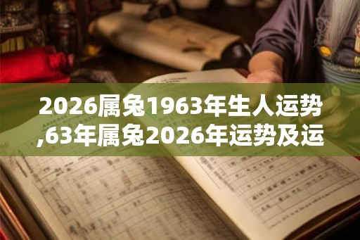 2026属兔1963年生人运势,63年属兔2026年运势及运程详解