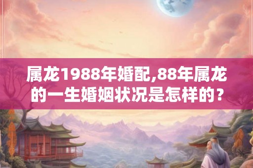 属龙1988年婚配,88年属龙的一生婚姻状况是怎样的？