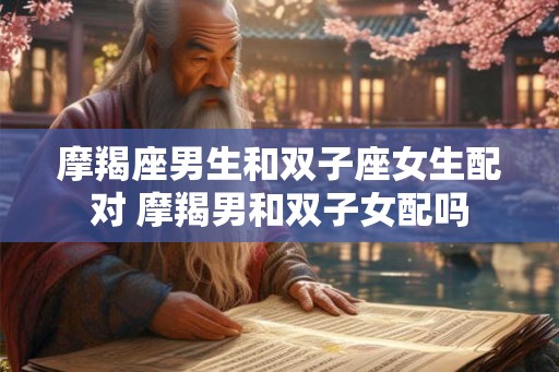 摩羯座男生和双子座女生配对 摩羯男和双子女配吗