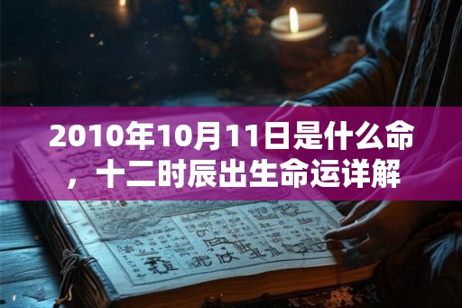 2010年10月11日是什么命，十二时辰出生命运详解