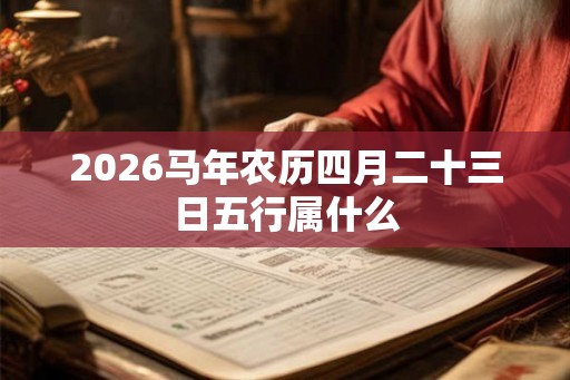 2026马年农历四月二十三日五行属什么